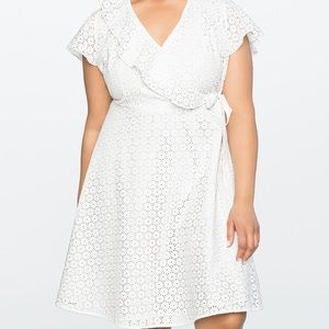 Studio Eyelet Wrap Dress